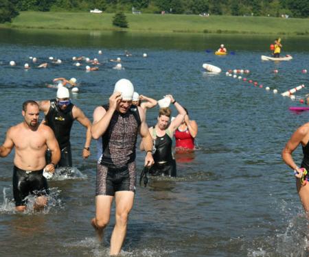 A 300-yard swim at Quaker Lake in Allegany State Park